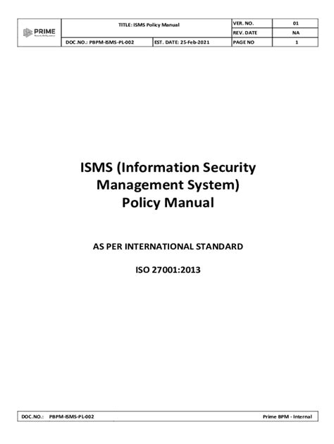 Fillable Online What Is Iso 27001 The Information Security Isms Standard Fax Email Print