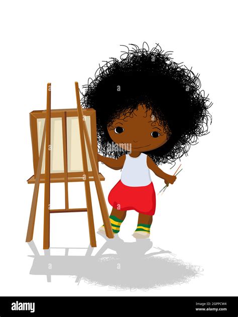 Little Black Girl Painting