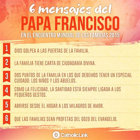 Infografía Mensajes Encuentro Mundial de Familias 2015 Catholic Link