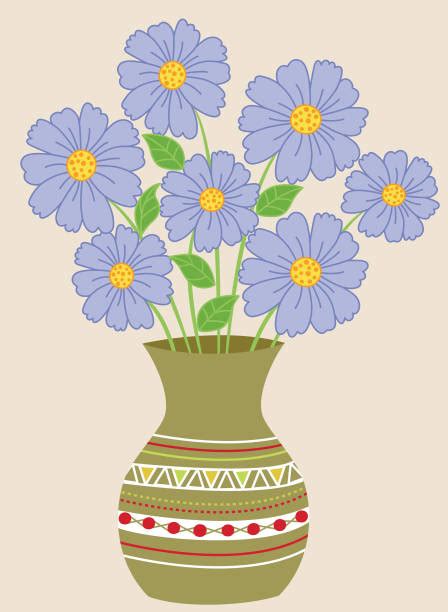 Flower Vase Drawing Photos and Premium High Res Pictures | Flower vase ...