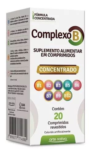 Suplemento Complexo B Concentrado Vitaminas 20cp Arte Nativa MercadoLivre