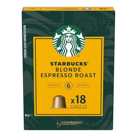 Starbucks Blonde Espresso Roast 18 Capsules For Nespresso For 4 80