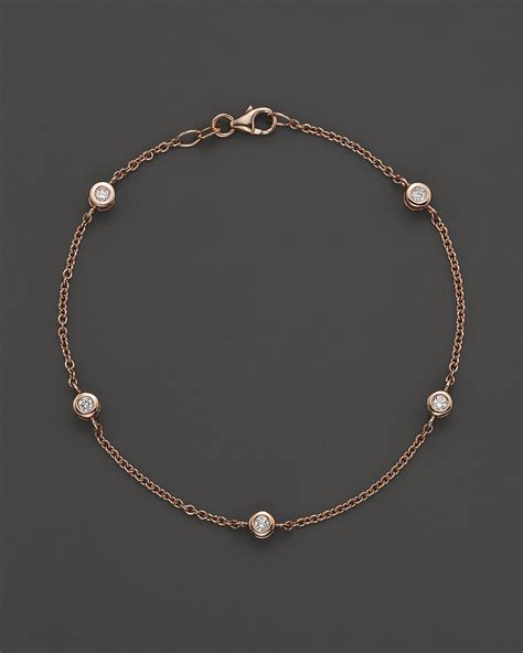 Diamond Station Bracelet in 14K Rose Gold, 0.35 ct. t.w. | Bloomingdale's