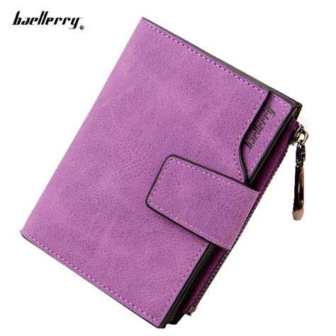 Baellerry New Matte Women Leather Purse Long Wallets Section Of