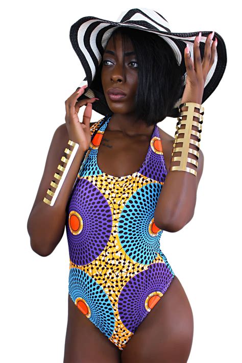 African Print Swimwear One Piece Bikini African Bathing Suit Etsy