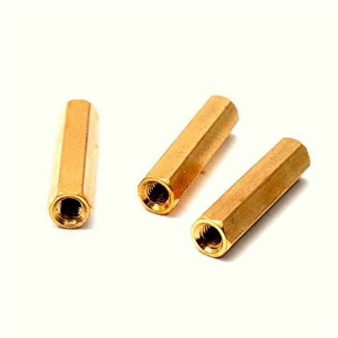 M X Mm Female To Female Brass Hex Threaded Pillar Standoff Spacer