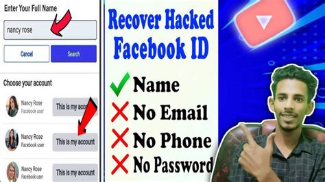 How To Recover Facebook Hacked Account Without Email And Phone Number