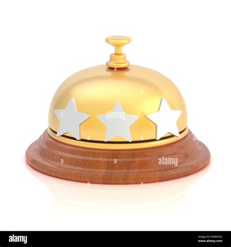 Three Star Hotel S Reception Bell Stock Photo Alamy