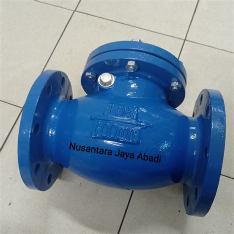 Jual Swing Check Valve Cast Iron Ci Flange Jis 10k 4 Inchi Dn 100 Jakarta Barat