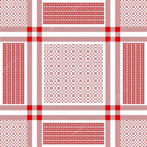 Squared keffiyeh vector pattern with geometric motifs. — Stock Vector © SvetlanaKononova #105757146