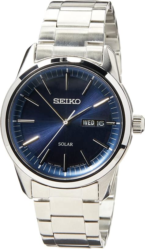 Seiko Herren Uhr Quarz Edelstahl Mit Edelstahlband SNE525P1 Amazon De