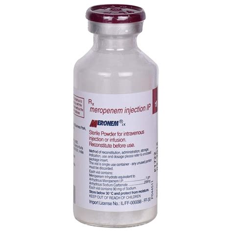 Meropenem Meronem 1gm Injection For Hospital At Best Price In Navi