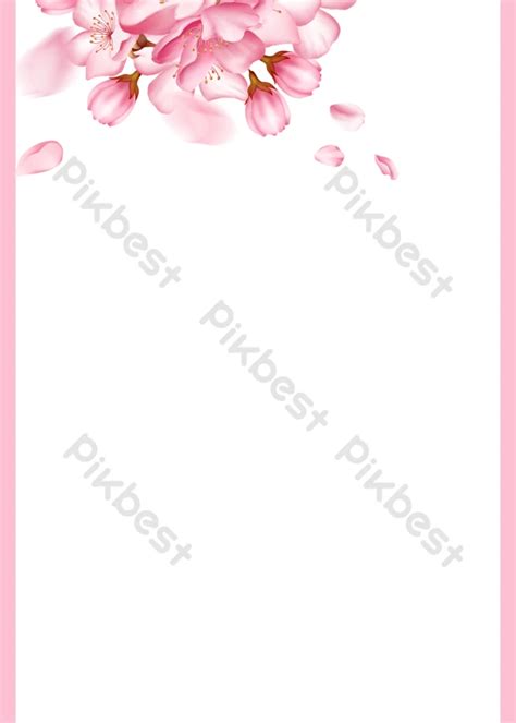 Pink Floral Border Light Elegant Background | PSD Free Download - Pikbest