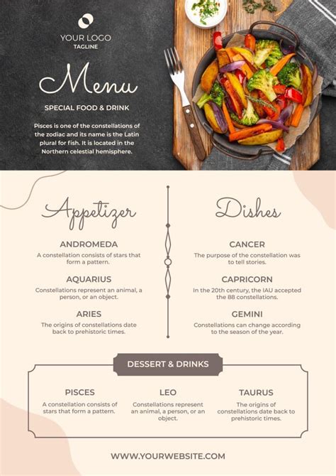 Edit this Abstract Linear Healthy Special Food Restaurant Menu template ...