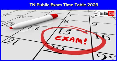 TN Public Exam Time Table 2023 OUT Students Can Check Here Tamilan Jobs