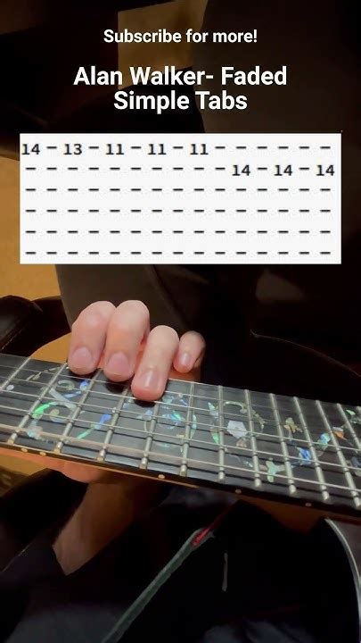 Alan Walker Faded Guitar Tabs Youtube