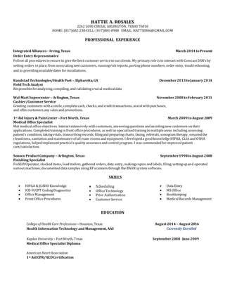 Hattie Resume Pdf