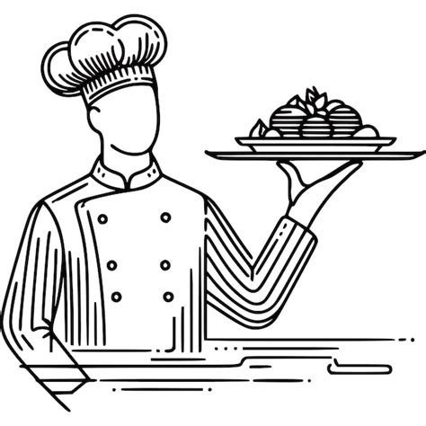 A Chef Holding A Tray Of Food With A Chef Wearing A Chef Hat Premium