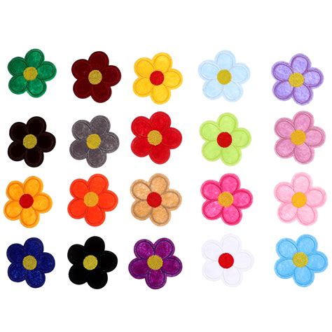 40pcs Embroidered Applique Patches Decorative Sewing Patches Flower ...