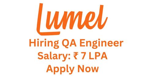 Lumel Technologies Hiring Qa Engineer Apply Now