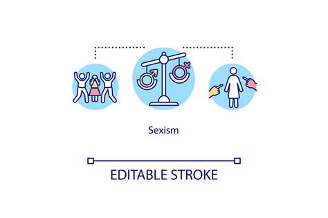 Sexism Concept Icon Outline Icons ~ Creative Market