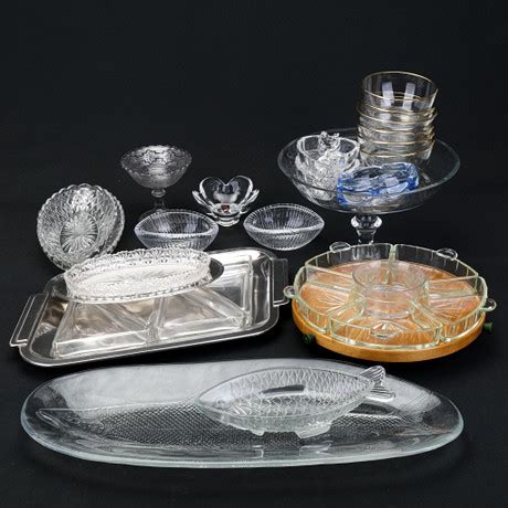 Bruksglas Delar Sk Lar Fiskfat M M Glas Bruksglas Auctionet