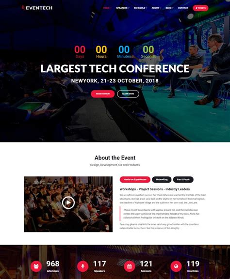 25+ Best Event Website Templates 2019 [Free & Premium] - Templatefor