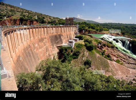 The Hartbeespoort Dam Wall In South Africas Noth West Province Stock