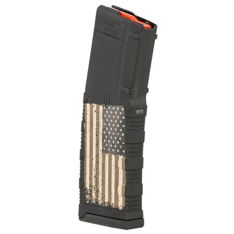 AR-15 30 Round American Flag Engraved Magazine - Black | The Real Grit