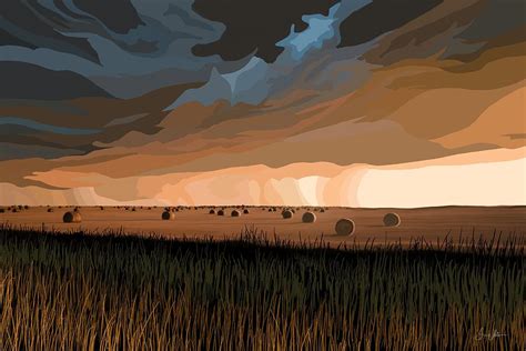 Round Bales Digital Art by Jim White | Fine Art America