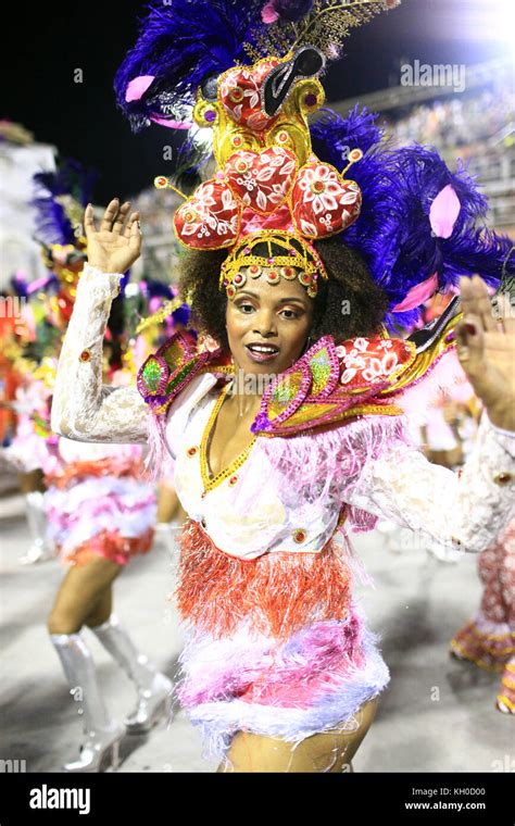 Samba Dancers From The Samba School Alegria Da Zona Sul Are Dressed In