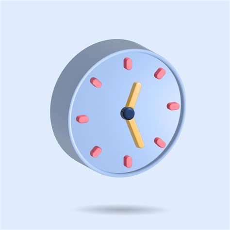 Premium Photo 3d Illustration Circle Clock Icon Simple Alarm Clock