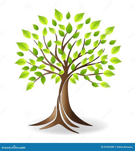 Family Tree Logo Vector Illustration | CartoonDealer.com #35074196