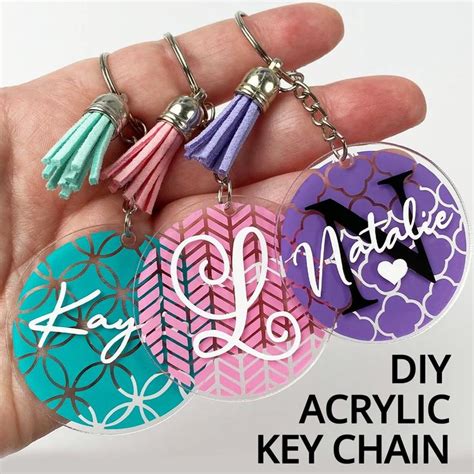 Diy Acrylic Keychains Personalised With Vinyl Free Svg Tutorial