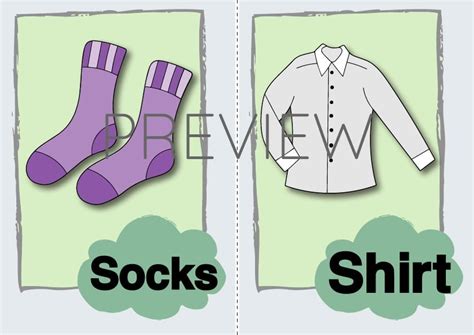 Socks and Shirt Flashcard | Gru Languages