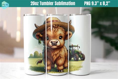 Oz Skinny Tumbler Sublimation Cow Graphic By Helga Art Levina