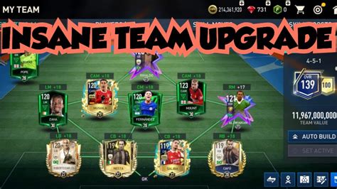 Final Fifa Mobile Team Upgrade Insane F P Team Upgrade Billion