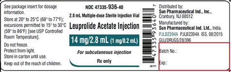 Dailymed Leuprolide Acetate Kit