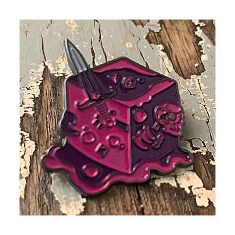 Creature Curation Fantasy Pins And Patches Gelatinous Cube Pink New