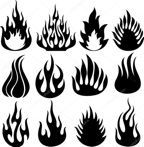 Set Of Vector Flames Stock Vector Image By ©tribaliumivanka 31306867