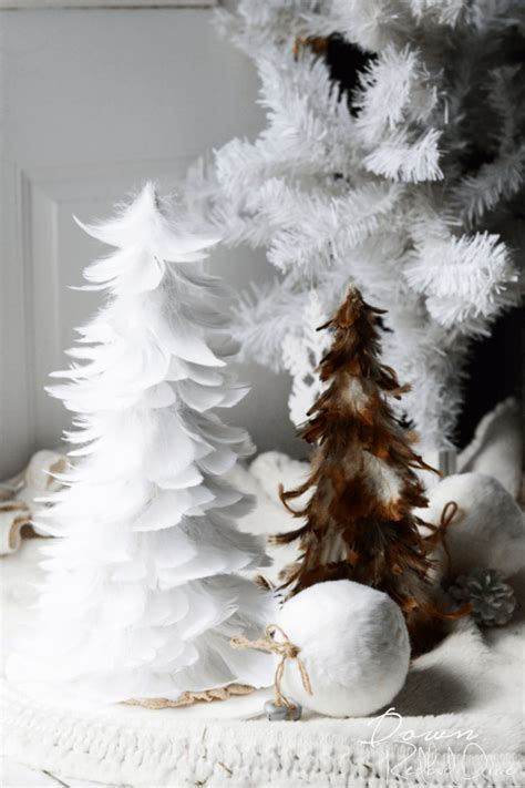 Feather Trees Easy DIY Christmas Tree Decorations