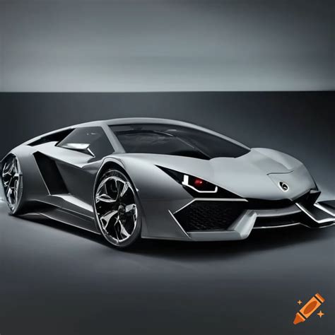 Grey Lamborghini Concept Hyper Car On Craiyon