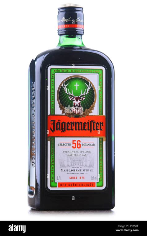 Poznan Polonia Nov 29 2018 Una Botella De Jagermeister Alemán