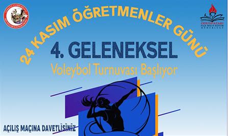 24 Kasım Öğretmenler Günü Okullar Arası Voleybol Turnuvası Maç