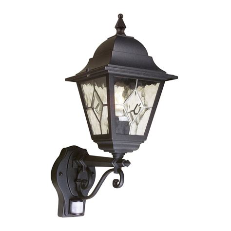 Norfolk PIR Outdoor IP43 Wall Lantern in Black