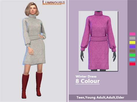 The Sims Resource Winter Dress