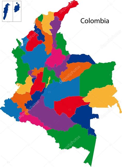 Colombia Map Stock Vector Image By ©volina 32471427