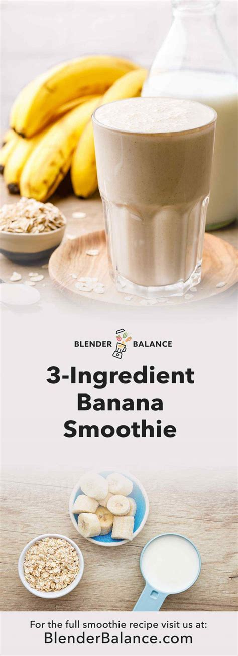 Quick 3 Ingredient Banana Smoothie Done In 2 Minutes Blender Balance