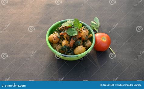 Aloo Methi Or Fenugreek Potato Vegetable Stock Image Image Of