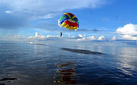 Parasailing Sky Parachute Sea Hd Wallpaper Peakpx